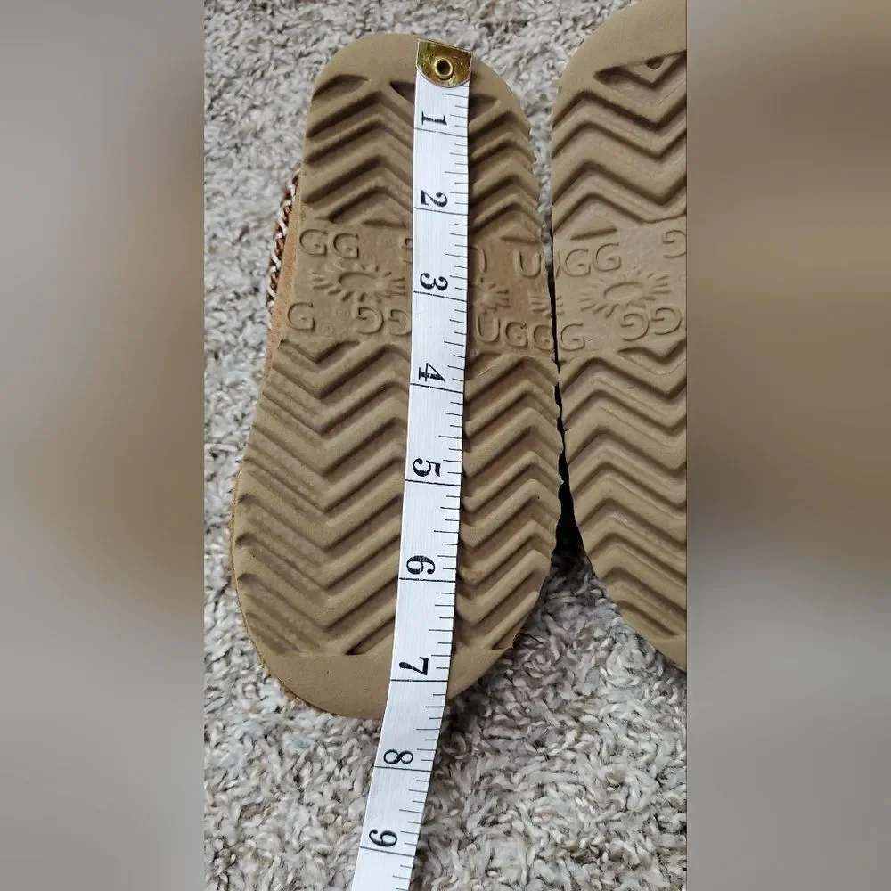 Ugg Brown Suede Slippers With Scherling Lining